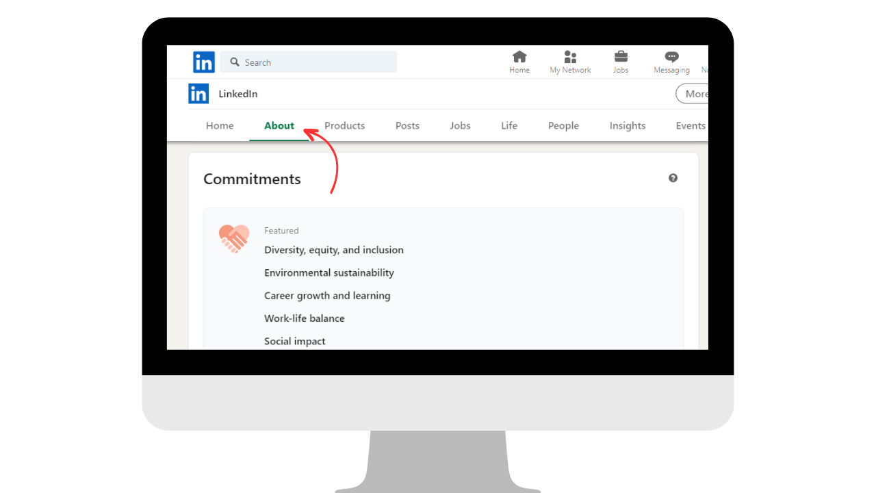 Where to find LinkedIn ccommitments.