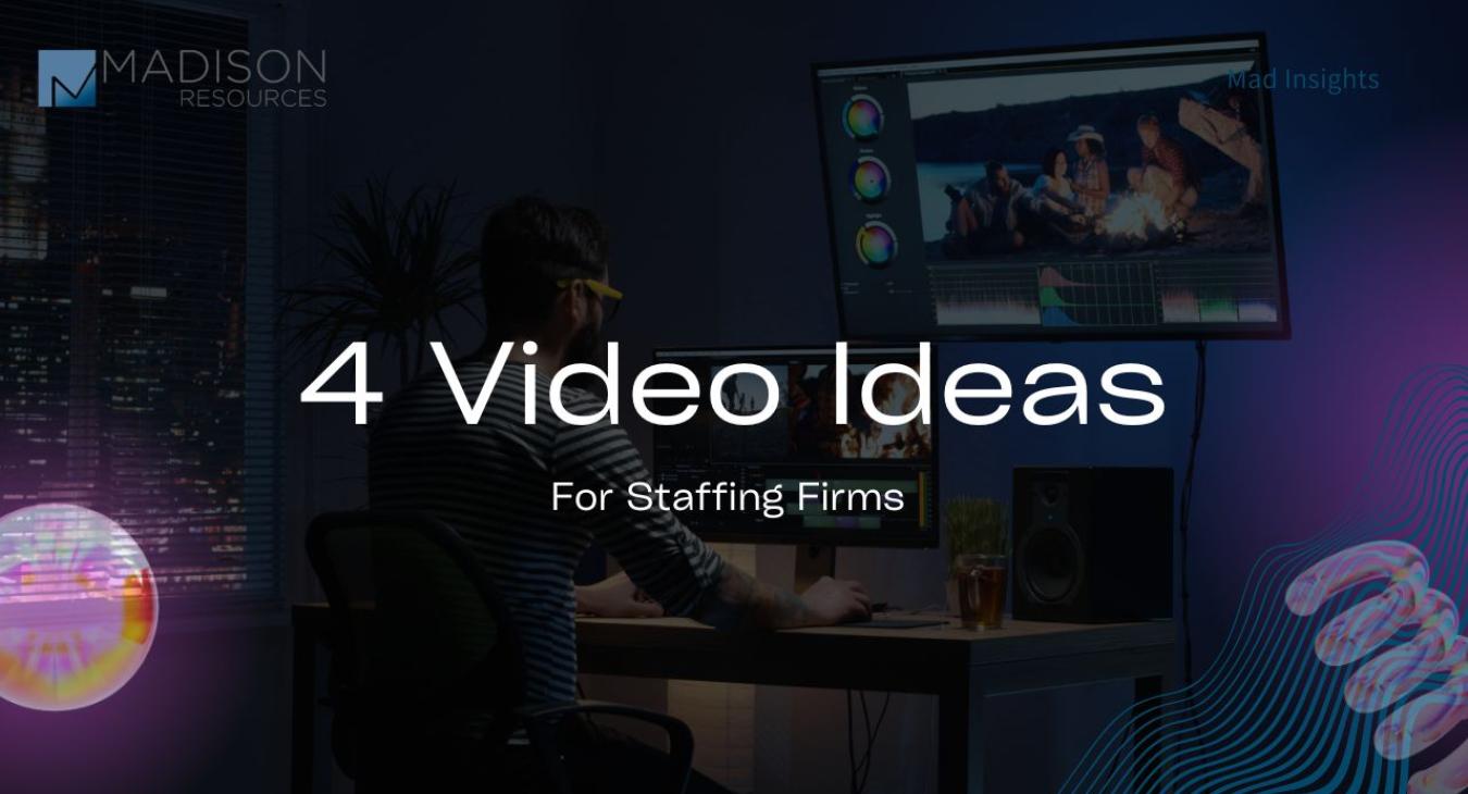 Videographer editing video for staffing firms 