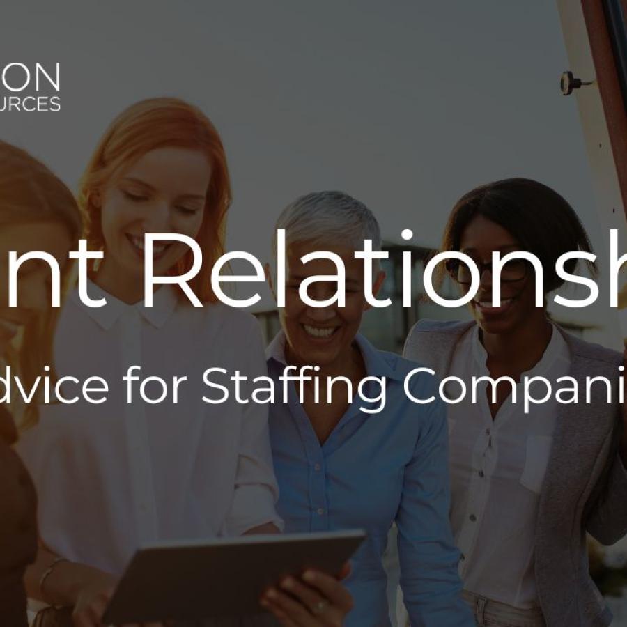 Image depicting a handshake between a staffing firm representative and a client, symbolizing strong customer relationships and partnership