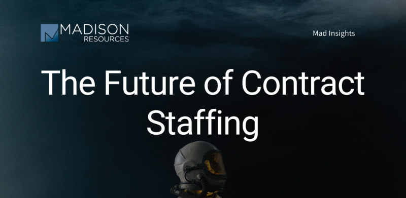 Graph showing increase in contract staffing roles from 2020 to 2050, highlighting the shift towards a gig economy.