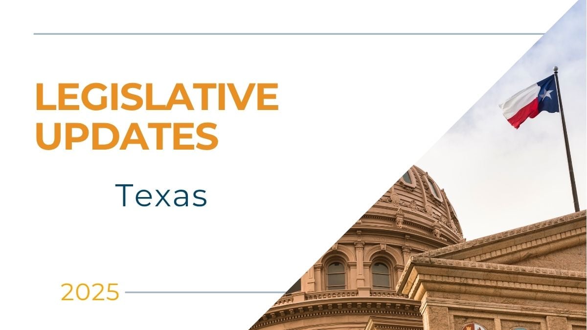 Texas state capitol building and flag representing 2025 employment law updates impacting payroll, compliance, and staffing firms.