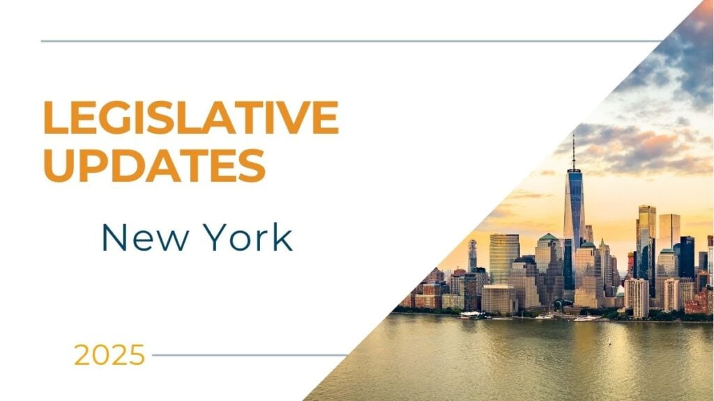 New York City skyline representing 2025 employment law updates impacting payroll, compliance, and staffing firms.