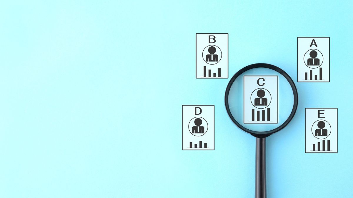 Recruiter evaluating candidates and selecting top talent with a proven track record.