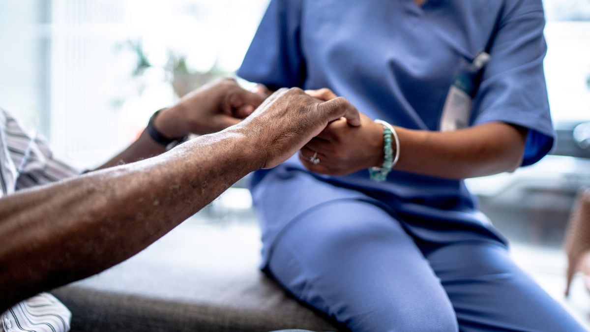 Travel nurse providing patient care in a healthcare setting, supporting hospital staffing needs.