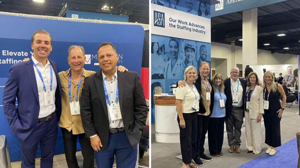 Madison Resources team at Staffing World 2026 in Denver, including a group photo with American Staffing Association representatives.