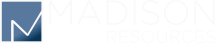 Madison Resources logo: blue square with a white angular mark, plus pale watermark text 'MADISON RESOURCES' in the background